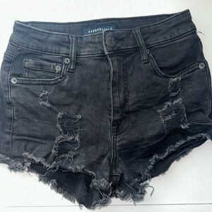 Aeropostale High Rise Shorty Jean Shorts
